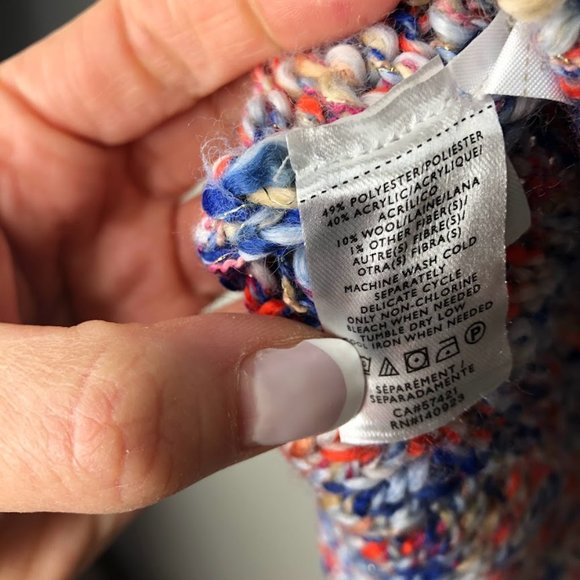 Cozy Lou & Grey Cable Knit multi color sweater - Picture 3 of 3